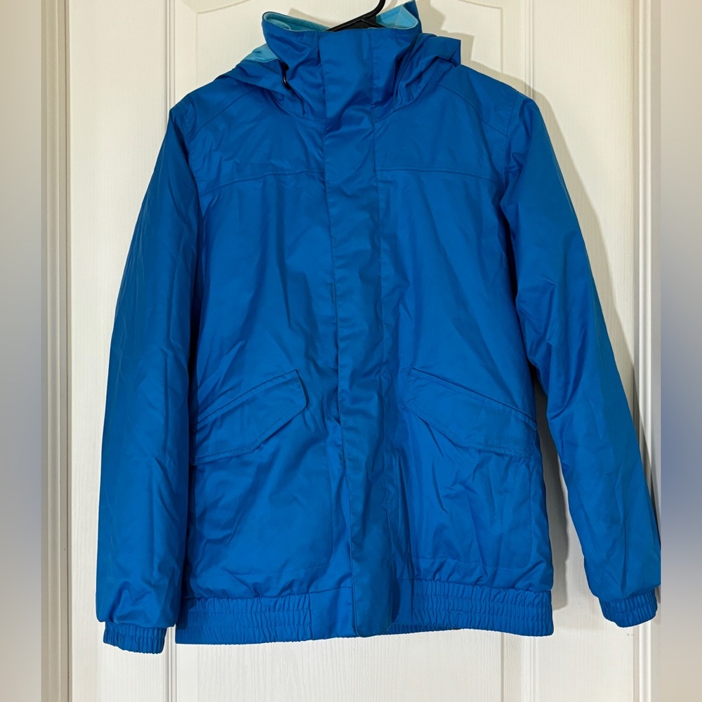Burton Girls Snowboard Jacket L 14-16 Blue Waterproof Insulated Room-to-Grow